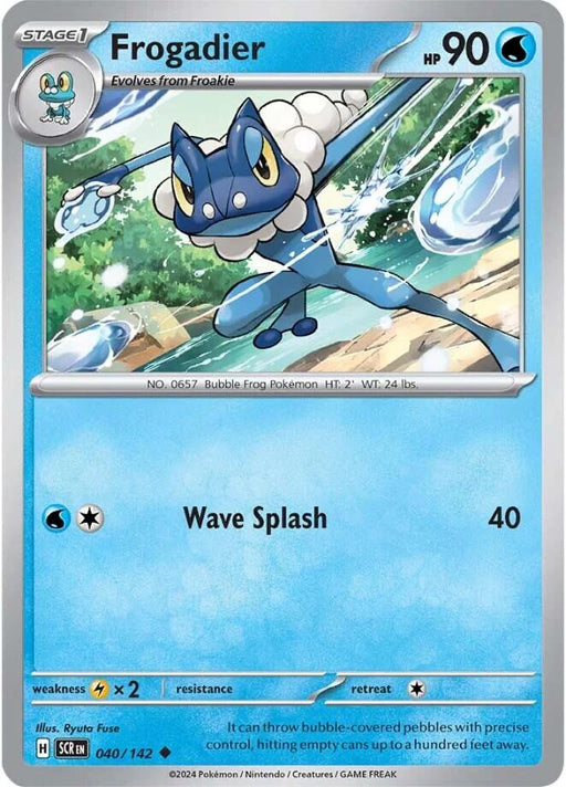 Pokemon Frogadier 040/142 SV07: Stellar Crown Reverse Holo - EternaCards