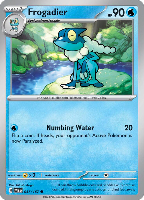 Pokemon Frogadier 057/167 SV06: Twilight Masquerade Normal - EternaCards