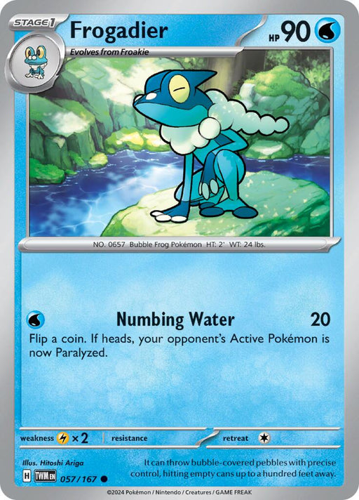 Pokemon Frogadier 057/167 SV06: Twilight Masquerade Normal - EternaCards