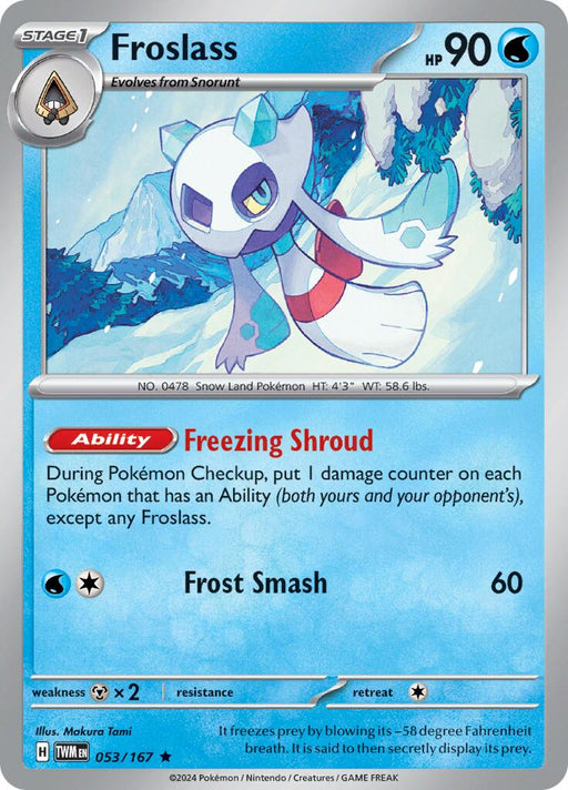 Pokemon Froslass - 053/167 053/167 SV06: Twilight Masquerade Holo - EternaCards