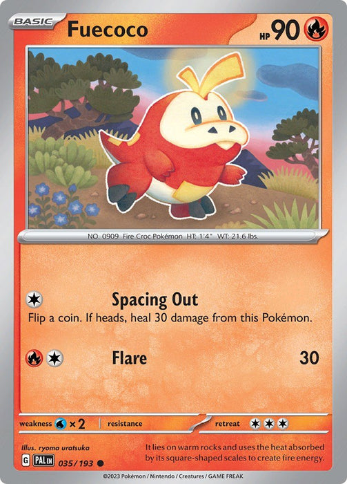 Pokemon Fuecoco - 035/193 035/193 SV02: Paldea Evolved Reverse Holo - EternaCards