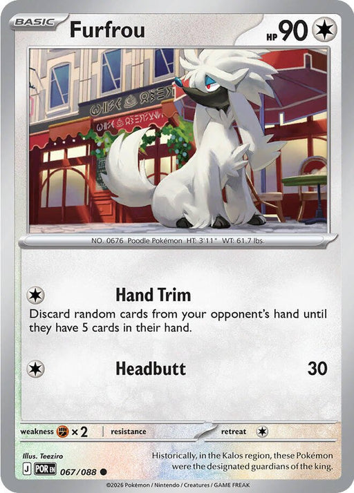 Pokemon Furfrou 067/088 ME03: Perfect Order Reverse Holo - EternaCards