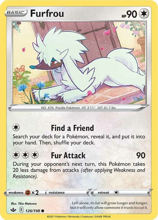 Pokemon Furfrou 126/198 SWSH06: Chilling Reign Reverse Holo - EternaCards