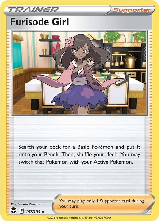 Pokemon Furisode Girl 157/195 SWSH12: Silver Tempest Reverse Holo - EternaCards