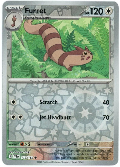 Pokemon Furret - 119/159 SV09: Journey Together Normal - Eterna Cards