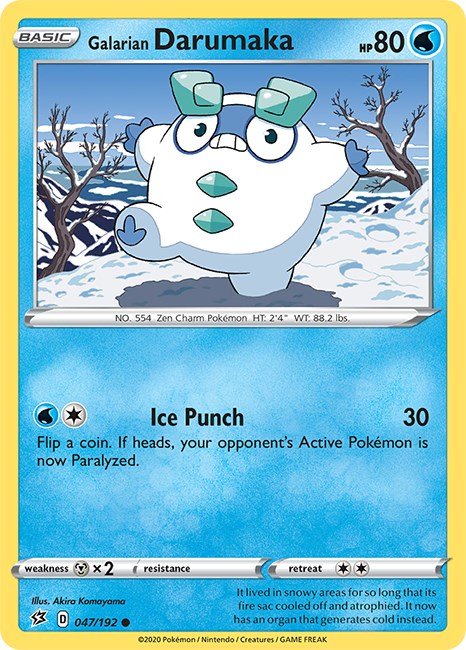 Pokemon Galarian Darumaka 047/192 SWSH02: Rebel Clash Normal - Eterna Cards