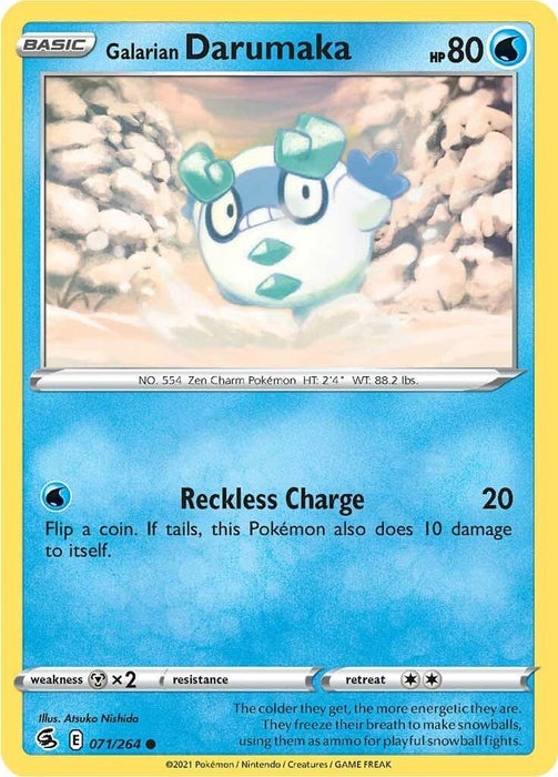 Pokemon Galarian Darumaka 071/264 SWSH08: Fusion Strike Normal - EternaCards