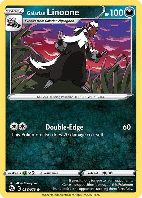 Pokemon Galarian Linoone 36/73 Champion's Path Normal - EternaCards