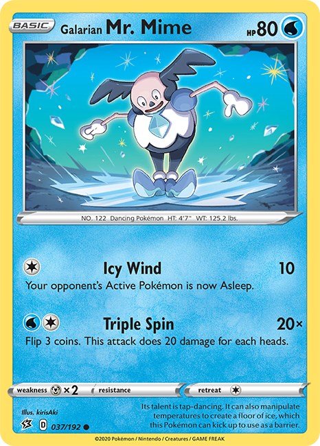 Pokemon Galarian Mr. Mime 037/192 SWSH02: Rebel Clash Normal - Eterna Cards