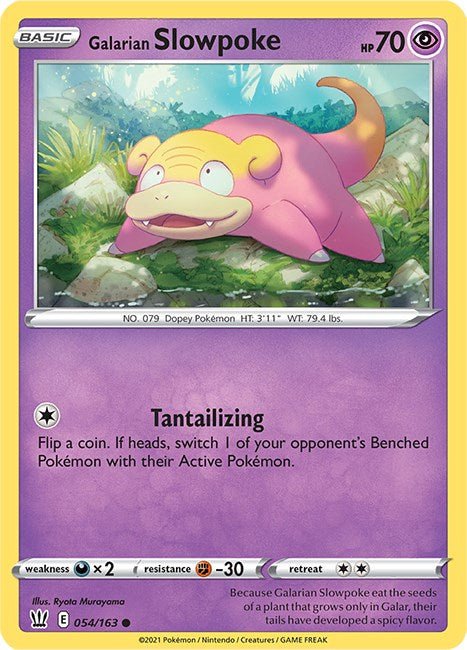 Pokemon Galarian Slowpoke 054/163 SWSH05: Battle Styles Normal - Eterna Cards