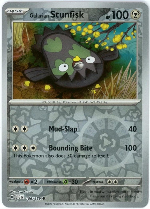 Pokemon Galarian Stunfisk 106/159 SV09: Journey Together Normal - Eterna Cards
