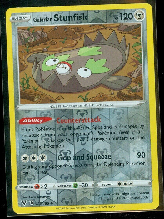 Pokemon Galarian Stunfisk 125/185 SWSH04: Vivid Voltage Normal - Eterna Cards
