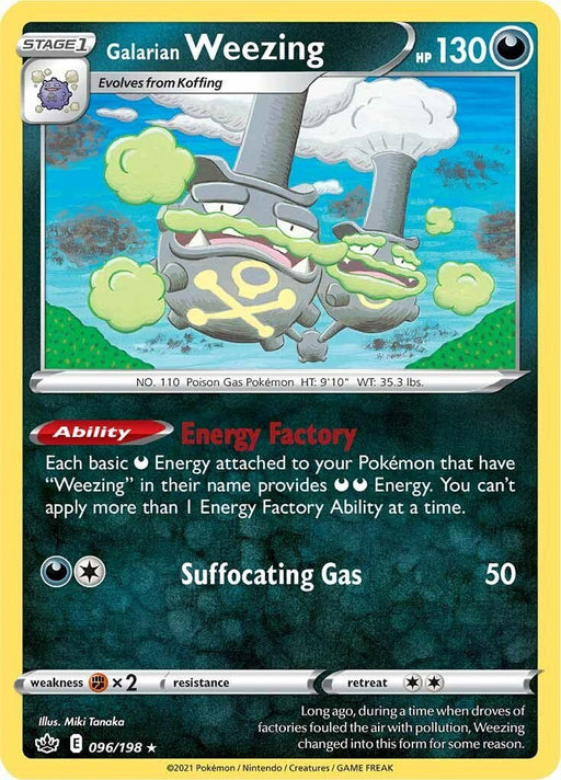 Pokemon Galarian Weezing 096/198 SWSH06: Chilling Reign Normal - Eterna Cards