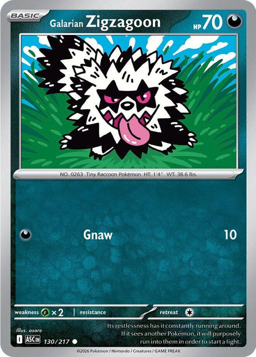 Pokemon Galarian Zigzagoon 130/217 ME: Ascended Heroes Normal - EternaCards