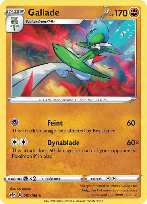 Pokemon Gallade 081/198 SWSH06: Chilling Reign Reverse Holo - EternaCards