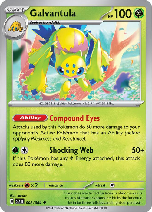 Pokemon Galvantula 002/064 SV: Shrouded Fable Reverse Holo - EternaCards