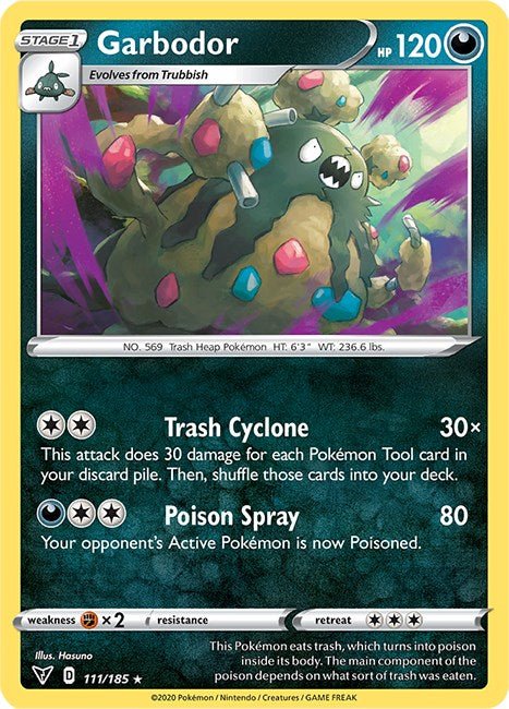 Pokemon Garbodor 111/185 SWSH04: Vivid Voltage Normal - Eterna Cards