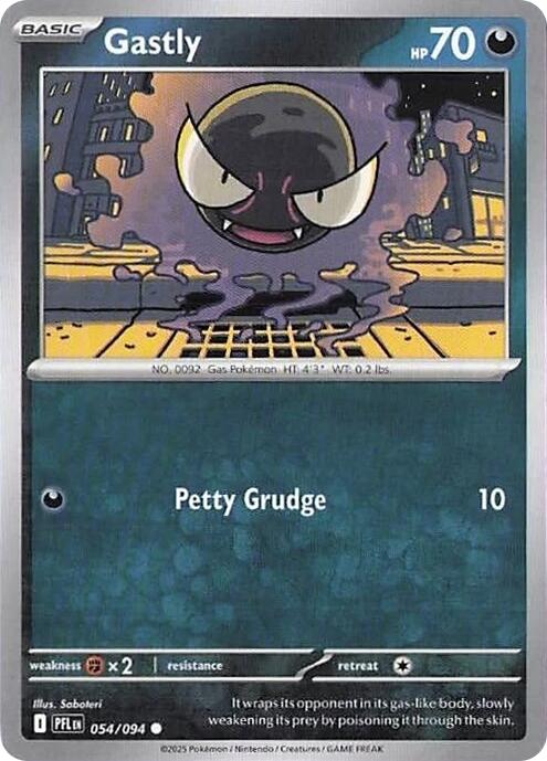 Pokemon Gastly 054/094 ME02: Phantasmal Flames Reverse Holo - EternaCards