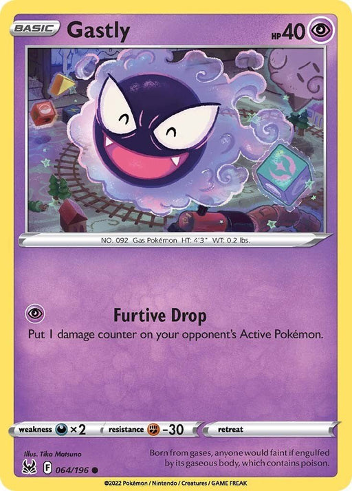 Pokemon Gastly 064/196 SWSH11: Lost Origin Normal - EternaCards