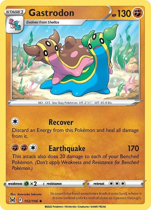 Pokemon Gastrodon 102/196 SWSH11: Lost Origin Reverse Holo - EternaCards