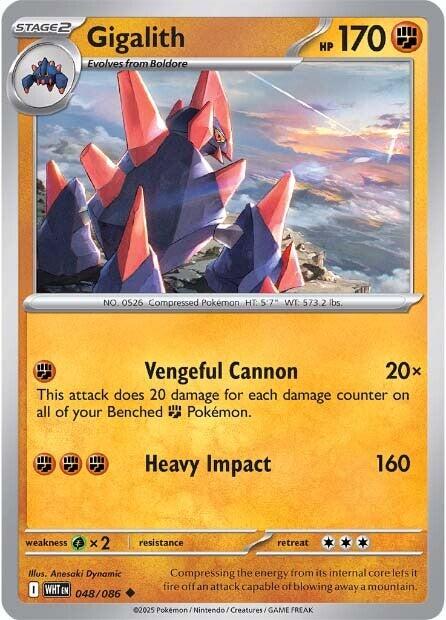Pokemon Gigalith 048/086 SV: White Flare Reverse Holo - EternaCards