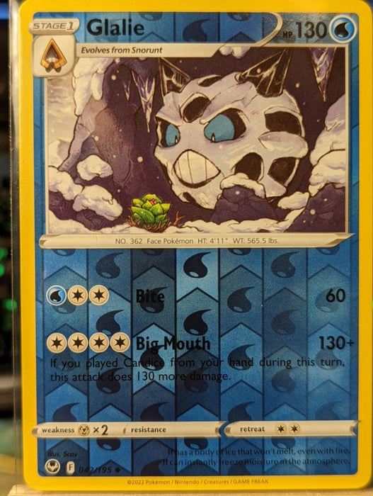 Pokemon Glalie 042/195 SWSH12: Silver Tempest Normal - Eterna Cards
