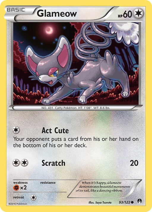 Pokemon Glameow 93/122 XY - BREAKpoint Normal - EternaCards