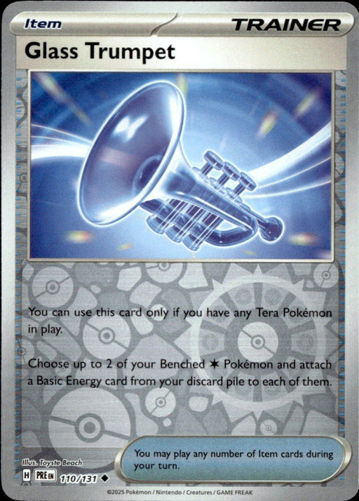 Pokemon Glass Trumpet 110/131 SV: Prismatic Evolutions Reverse Holo - Eterna Cards
