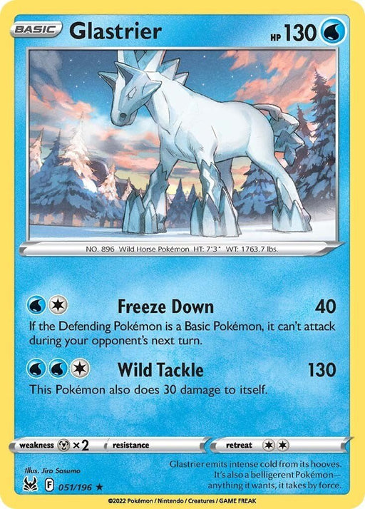 Pokemon Glastrier 051/196 SWSH11: Lost Origin Holo - EternaCards