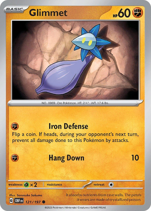 Pokemon Glimmet - 121/197 121/197 SV03: Obsidian Flames Reverse Holo - EternaCards