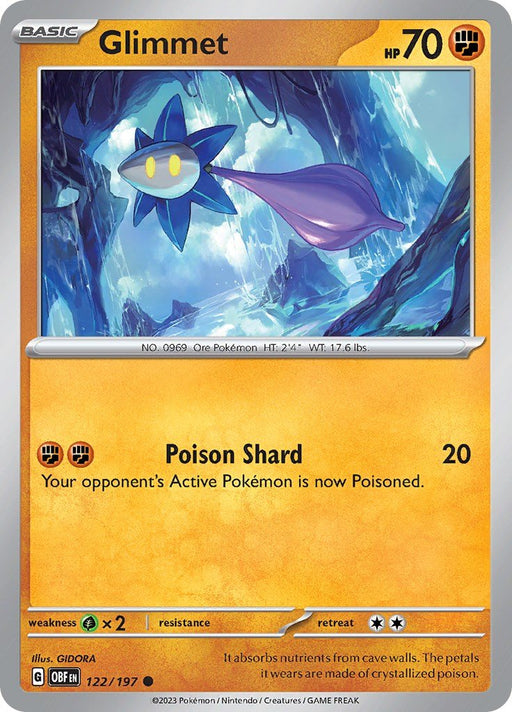 Pokemon Glimmet - 122/197 SV03: Obsidian Flames Normal - EternaCards