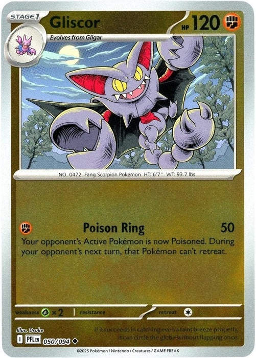 Pokemon Gliscor 050/094 ME02: Phantasmal Flames Normal - Eterna Cards
