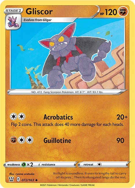 Pokemon Gliscor 072/163 SWSH05: Battle Styles Normal - EternaCards