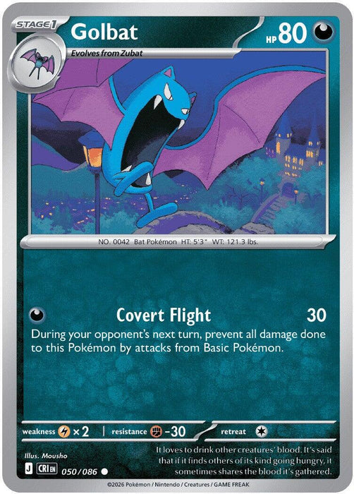Pokemon Golbat 050/086 ME04: Chaos Rising Normal - Eterna Cards