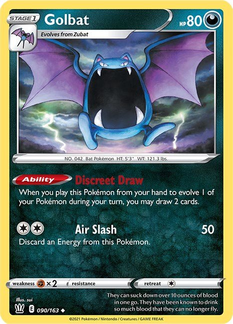 Pokemon Golbat 090/163 SWSH05: Battle Styles Normal - Eterna Cards