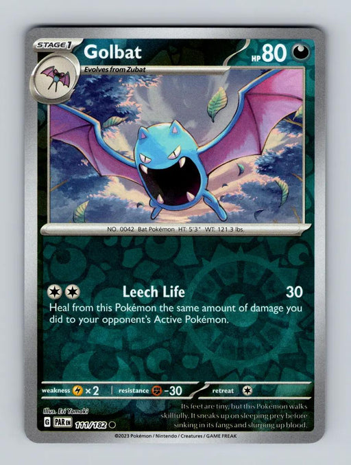 Pokemon Golbat 111/182 SV04: Paradox Rift Normal - Eterna Cards