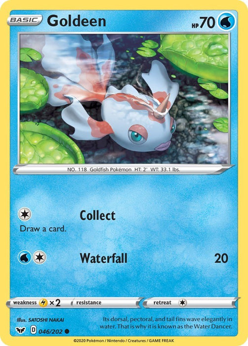 Pokemon Goldeen (046) 046/202 SWSH01: Sword & Shield Base Set Normal - Eterna Cards