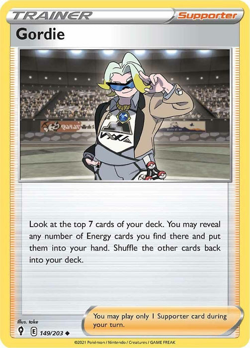Pokemon Gordie 149/203 SWSH07: Evolving Skies Reverse Holo - EternaCards