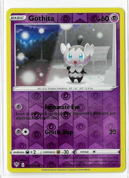 Pokemon Gothita 073/189 SWSH03: Darkness Ablaze Normal - Eterna Cards