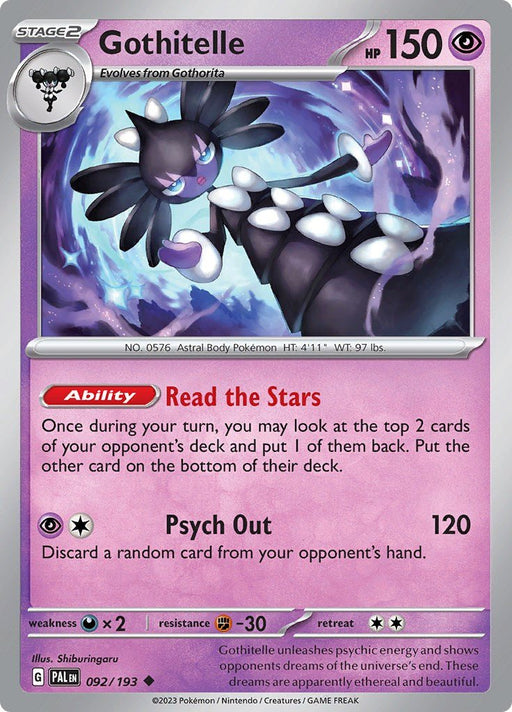 Pokemon Gothitelle 092/193 SV02: Paldea Evolved Normal - EternaCards