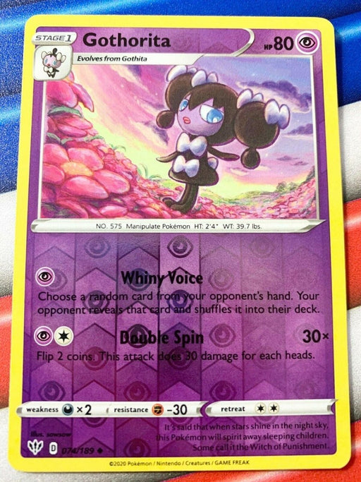 Pokemon Gothorita 074/189 SWSH03: Darkness Ablaze Normal - Eterna Cards