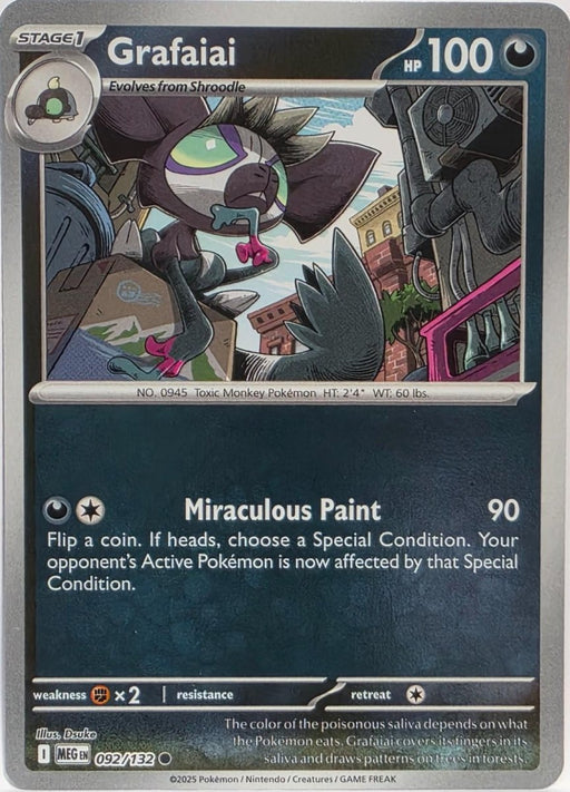 Pokemon Grafaiai 092/132 ME01: Mega Evolution Normal - Eterna Cards