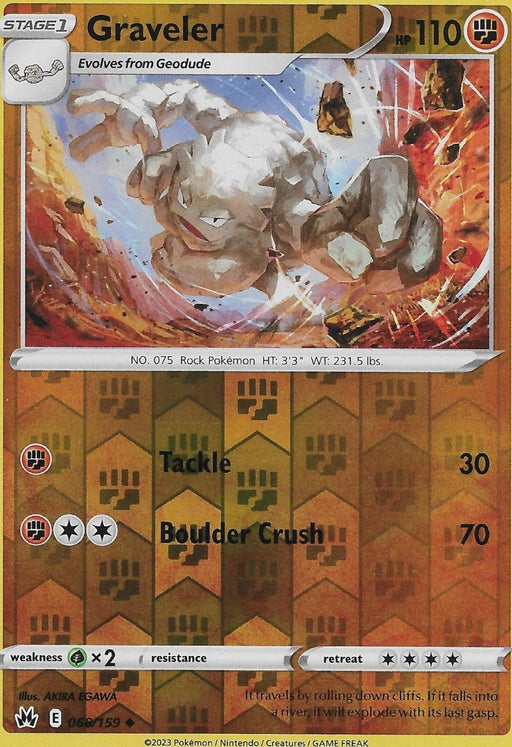 Pokemon Graveler 068/159 SWSH: Crown Zenith Normal - Eterna Cards