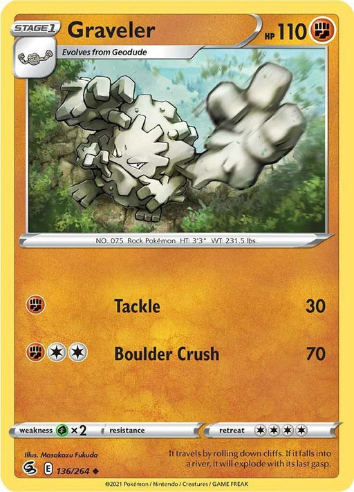 Pokemon Graveler 136/264 SWSH08: Fusion Strike Normal - EternaCards