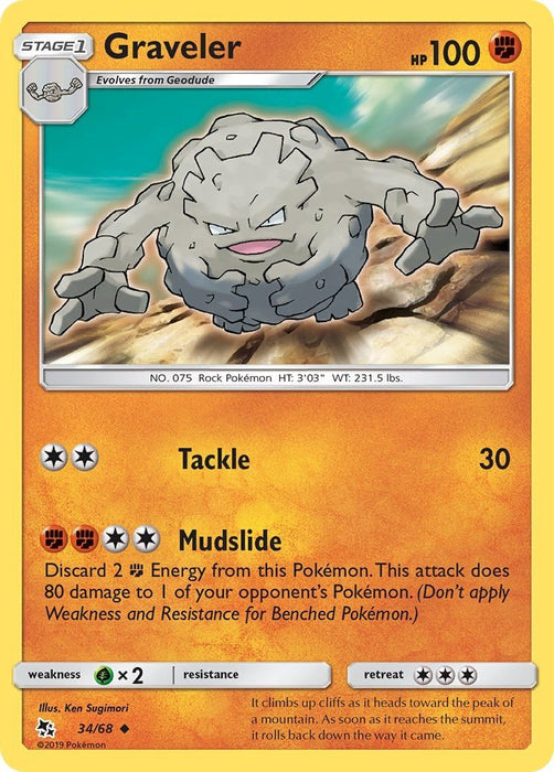 Pokemon Graveler 34/68 Hidden Fates Normal - Eterna Cards