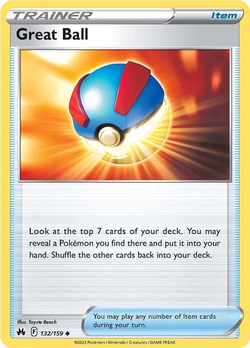 Pokemon Great Ball 132/159 SWSH: Crown Zenith Reverse Holo - EternaCards