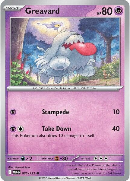 Pokemon Greavard 065/132 ME01: Mega Evolution Normal - Eterna Cards