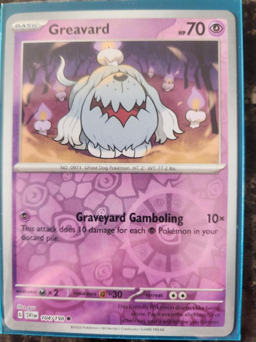 Pokemon Greavard - 104/198 SV01: Scarlet & Violet Base Set Normal - Eterna Cards