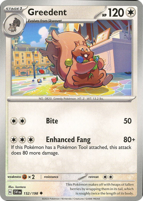 Pokemon Greedent 152/198 SV01: Scarlet & Violet Base Set Normal - EternaCards
