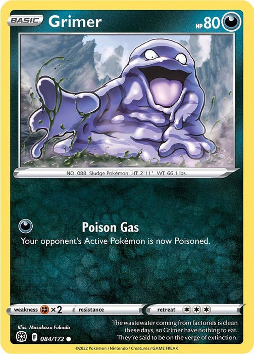 Pokemon Grimer 084/172 SWSH09: Brilliant Stars Normal - EternaCards